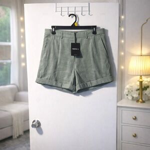 🏷️Y2K Metallic Sage Green High-waisted Dress Shirts Size S